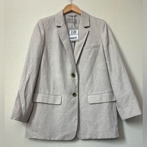 NWT Everlane THE OVERSIZED BLAZER IN STRETCH LINEN Size 6